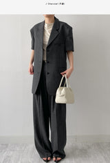 Florence 3-Button Over Fit Half Jacket