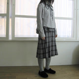 Double Layered Check Skirt