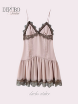 Rose Black Pink Sleeveless Dress