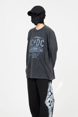 ロードインブラックウォッシュド長袖Tシャツ