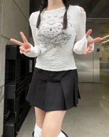 ハートロックカットアウトTシャツ