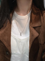 Surgical steel fish necklace
