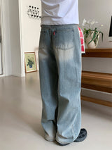 SAND WASHED WIDE JEANS (2C)