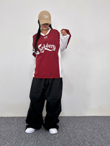UNISEX ブロックコアVネックジャージスウェットシャツ – 2 COLOR