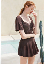 Aerial swimdress Brown