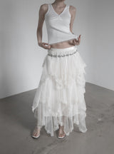 Pre-lace Trimmed Sleeveless
