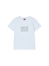 NYX FLAG APLIQUE TEE WHITE