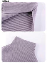 Neck warmer scarf layered half-down jacket