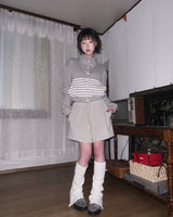 (2color) ファジーストライプショーツパンツ