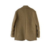 hairy quilting jacket - khaki beige 