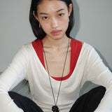 WEAVE PENDANT NECKLACE BLACK