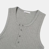 Henley Neck Ribbed Tank