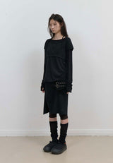 Halter Strap Long Sleeve / Black