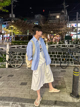 SIO two tuck bermuda sweat pants
