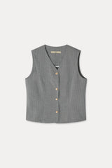 Slim Line Vest__Gray Stripe