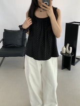 Liam Shirred Sleeveless Blouse