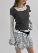 [MADE] Melto Pigment Ribbed Short Sleeve T-shirt