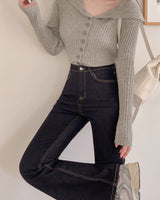 ルーカンブーツカットデニムパンツ