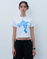 ツイストロゴクロップTシャツ　ホワイト