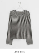 キンバーボーダーラウンド長袖Tシャツ
