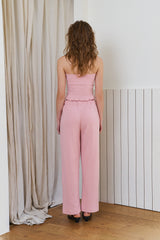 Waffle sweat pants_pink