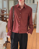 Croven Check Long Sleeve Crop Shirt