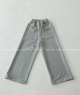 Punching eyelet string wide pants
