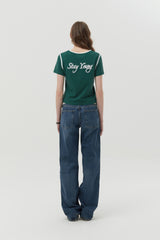 グラフィックリンガーTシャツ [GREEN]
