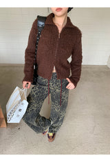 Leopard Cotton Wide Pants