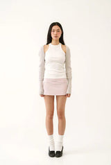 Golgi cotton bolero - light gray