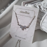 [VIVIZ Eunha Necklace] ヘブンリークリスタルネックレス-シルバー(Regular Length Version)
