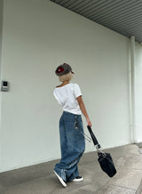 Wide triple track pants