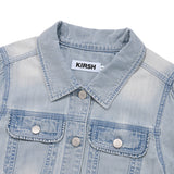 STRING POINT SHORT SLEEVE DENIM JACKET [BLUE]