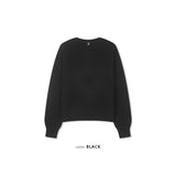 Layered wool knit cardigan(Black)