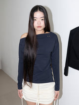 ワンショルダーエラスティックT (NAVY)