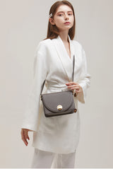 ISLE MINI shoulder leather bag / Mud Grey