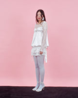 CORSAGE PUFF BLOUSE [IVORY]