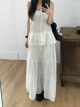 Checkered Long Skirt (2color)