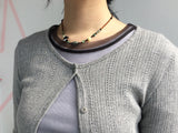 see-through frill sleeveless