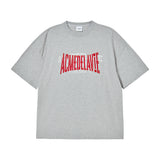 25FW ダブルレイヤーロゴワイド半袖Tシャツ メランジ