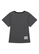RORA SMALL LOGO U-NECK HALF T (10COLOR)