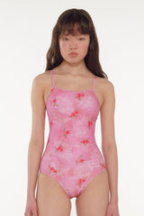 [Floral Veil_pink] One Piece Swimsuit