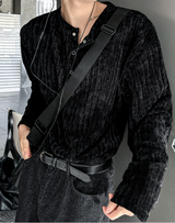 Belia golgi button Henley Neck Knitwear