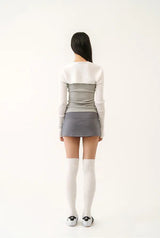 Athletic slit skirt - gray
