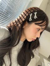 グリッターリボンヘアピン (2color)