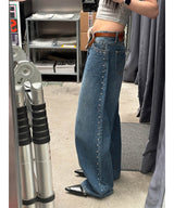 スタッドワイドデニムパンツ