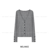 Mine Ribbed V-neck Button Cardigan