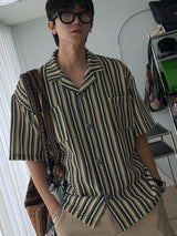 ASCLO ハバナニッティング半袖シャツ (2color)