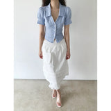 【MADE】lace princess shirt ver.2, light blue