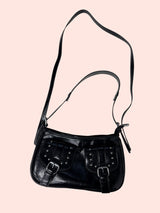 buckle stud shoulder bag